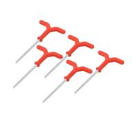 Stylebest Picchetto per Tenda da Pesca Sul Ghiaccio Rosso 18,5 Cm Resistente ABS Ferro Fissaggio Rapido Configurazione della Pesca Sul Ghiaccio 5 Pezzi