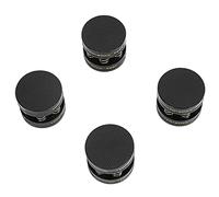 Stylebest Preffair Piedini Isolanti per Giradischi, Altoparlanti e Amplificatori con Gomma Antiscivolo e Design in Lega di Alluminio, Set di 4 (Nera)