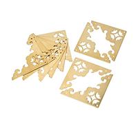 Stylebest Protezioni Angolari per Scatole Decorative Antiche Design retrò per Angoli di Scatole di Legno 10 Set Ottone 8x5,5 Cm