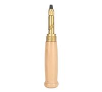 Stylebest Punzone per Vite Regolabile in Ottone con Manico in Legno Strumento per Risparmiare Sforzo per Progetti di Artigianato in Pelle e Cucito