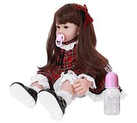 Stylebest Regalo per Bambole in Morbido Silicone per bambini. Bambola Infantile Realistica da 60 Cm, Perfetta Come Regalo di Compleanno (bambola dagli occhi marroni)