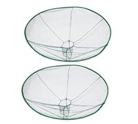 Stylebest Rete da Pesca Circolare Set da 2 Pezzi Rete in Nylon Pieghevole Ad Alta Resistenza per la Cattura di Gamberetti 80 Cm