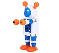 Stylebest Robot Giocattoli per Bambini, Simpatici Robot Flessibili in Legno per lo Sviluppo Dell'immaginazione e il Gioco Divertente, Colori Rosso Blu Giallo Verde, Regalo Perfetto per i Bambini,