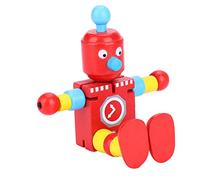 Stylebest Robot Giocattoli per Bambini, Simpatici Robot Flessibili in Legno per lo Sviluppo Dell'immaginazione e il Gioco Divertente, Colori Rosso Blu Giallo Verde, Regalo Perfetto per i Bambini,