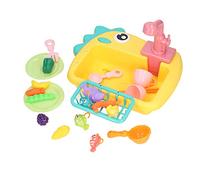 Stylebest Rubinetti Automatici per Lavello da Cucina 2 in 1 con Acqua Corrente per Bambini Gioco di Ruolo Sicuro Lavastoviglie in Plastica ABS Dimensioni 28 X 23 X 7 Cm (Gialla)