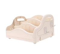 Stylebest Scaffale per Bambini Libreria a 3 Livelli in PP Perfetta per L'organizzatore di Esposizione di Libri per Bambini Nella Scuola Materna o in ianco crema)