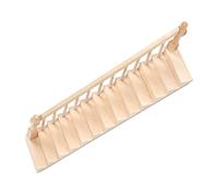 Stylebest Scala per Casa delle Bambole in Scala 1/12 Graziosa per Casa delle Bambole in Betulla con Angoli Arrotondati Lucidi per Progetti Artigianali 32,5 Cm (bracciolo sinistro)