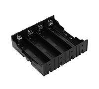 Stylebest Scatola Portabatterie a 4 Slot Compatta e Resistente per Elettronica Fai-da-te 3 Pezzi in Plastica ABS Nera