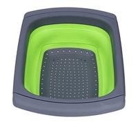 Stylebest Scolapasta di Scarico in Silicone Verde con Design Pieghevole per un Lavaggio Efficiente di Frutta e Verdura Nelle Piccole Cucine