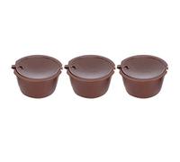 Stylebest Set Capsule caffè Riutilizzabili per Macchine (3 tazze + 1 | PP e acciaio inossidabile di alta qualità, facile da usare, favorisce l\'estrazione del caffè, include cucchiaio e spazzola