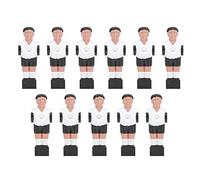Stylebest Set di 11 giocatori di palloni da calcio balilla con design in stile torneo per giochi di biliardino, altezza 10,9 cm, colore bianco e nero