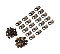 Stylebest Set di 20 Ganci per Lacci per Stivali, Fibbie in Lega Resistente per Riparare Lacci delle Scarpe e Cinghie delle Borse, Ideali per L'arrampicata e il Fai da Te, Disponibili in (Bronzo con