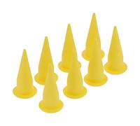 Stylebest Set di 8 Ugelli a Cono, Plastica Gialla Resistente, Riutilizzabili per Applicazioni di Cemento Vetroso, Diametro 5,5 Cm