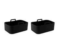 Stylebest Set di Cestelli e Tappetini in Silicone Antiaderente Riutilizzabili per Friggitrice DZ201 Foodi 8QT Accessori da Resistenti Al Calore Premium 2 Pezzi (Nera)