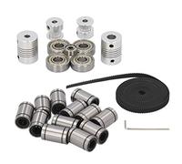 Stylebest Set di Cuscinetti Lineari di Precisione LM8UU con Accoppiatore Motore e Cinghia Dentata per Applicazioni Stampante 3D Kit da 15 Pezzi