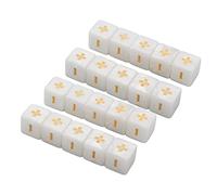 Stylebest Set di Dadi per la Matematica 20 Pezzi con Segni più Meno Incisi per L'educazione Infantile in Materiale Plastico Durevole (Bianca)