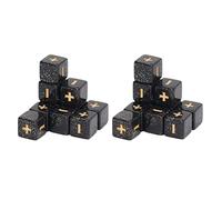 Stylebest Set di Dadi per Operazioni Matematiche da 16 Mm per Materiali Didattici in Aula, Giocattoli più e Meno, 20 Pezzi, Sussidi Didattici Compatti in Plastica Durevole (Nera)