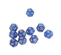 Stylebest Set di Dadi Poliedrici da 40 Pezzi, Colori Vivaci, Resistenti, Impermeabili, per attività Didattiche e Ricreative (Blu)