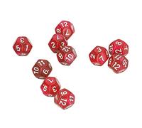 Stylebest Set di Dadi Poliedrici da 40 Pezzi, Colori Vivaci, Resistenti, Impermeabili, per attività Didattiche e Ricreative (Rossa)