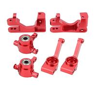 Stylebest Set di Nocche per Sterzo RC, Mozzi a C in Alluminio Durevole per Modello di Auto Slash 4X4 TSM, 2 Pezzi (Rossa)