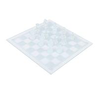 Stylebest Set di Scacchi in Cristallo con Scacchiera da 25 Cm | Materiale in vetro resistente, design adatto ai viaggi, include 32 pezzi di gioco