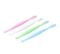 Stylebest Set di Spazzolini Ortodontici 4 Pezzi con Spazzolino a Doppia estremità per la Pulizia dei Denti degli Apparecchi Ortodontici Blu Rosa Bianco Verde