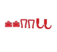 Stylebest Set Fibbie per Rimorchio per Auto RC, Ganci di Traino in Metallo Resistente e Grilli a D per CC01, Parti di Aggiornamento per Cingolato RC 1/10, Materiale in Lega di Alluminio (Rossa)