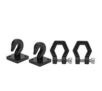 Stylebest Set Ganci per Rimorchio RC in Metallo, Pezzi di Ricambio Durevoli, Decora la Tua Auto RC SCX10 90046 D90, 2 Pezzi, Disponibile in Giallo, Rosso (Nera)