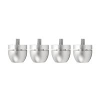 Stylebest Set Piedini di Supporto per Isolamento Altoparlanti per Cuscinetti Base Amplificatore Cuscinetti per Assorbimento degli Urti Audio in Lega di Alluminio di qualità 4 unità (Argento)