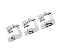 Stylebest Set Piedini per Orlo Arrotolato 3 Pezzi Accessori per Macchine da Cucire Multifunzionali Durevoli in Metallo per Uso Domestico, 3/8 Pollici, 5/8 Pollici, 7/8