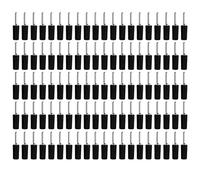 Stylebest Spina a Banana da 100 Pezzi Maschio in Ottone Nichelato Dritto per un Facile Inserimento in Apparecchiature Audio Elettroniche (Nera)