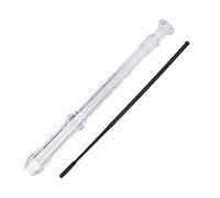 Stylebest Strumento Musicale Durevole per Clarinetto a 8 Fori con Chiave G per Bambini, ABS per la Prima Educazione, con Asta di Pulizia (Trasparente)