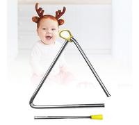 Stylebest Strumento Musicale Triangolare in Metallo per Bambini, Dimensioni Compatte con Percussore per Educazione Musicale e Performance (6 pollici (ID 153 mm, spessore 5 mm))