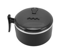 Stylebest Tazza Termica per Ramen con Design del Supporto Grande capacità per Guardare Programmi TV Isolamento Termico in Acciaio Inossidabile 304 1 X (Nera)