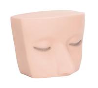 Stylebest Testa di Manichino con Ciglia Realistiche a 3 Strati per Esercitarsi e Allenarsi con le Ciglia, Materiale in Silicone Morbido, ca. 4,6 X 3,5 X 2,8 Pollici, 1 unità (Colore della pelle