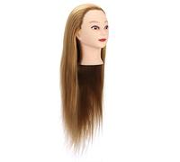 Stylebest Testa di Manichino Parrucchiere con Capelli Sintetici Ad Alta Temperatura per Formazione Sull'intrecciatura per Studenti o Professionisti - Design Compatto