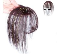 Stylebest Topper per Capelli Bangs, Frangia D'aria Sottile e Invisibile Senza Cuciture con Cuoio Capelluto Ad Alta Simulazione, per Alopecia Che Dirada i Capelli Sulla Parte Superiore della (Colore