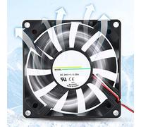 Stylebest Ventola di Raffreddamento da 8 Cm 24 V, di Raffreddamento per Computer Ultra Silenzioso Ad Alte Prestazioni per del Case del PC, Doppio Cuscinetto a Sfera, 80 X 80 X 15 Mm, 1 unità