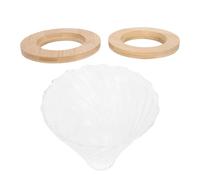 Stylebest Versatore di caffè con Gocciolatore con Base in Legno per Uso Domestico e Ufficio, Filtro per caffè in Vetro Ecologico, Eleganti Accessori per, 12x9,1x3 Cm