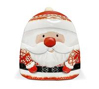 stylebox Barattolo a forma di Babbo Natale con cappello, barattolo per biscotti, scatola decorativa, contenitore di latta retrò, volume: 800 ml, dimensioni: 17,5 x 15 x 4 cm