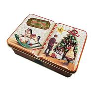 stylebox Piccola scatola rettangolare in stile nostalgico, per libri di Natale, circa 14,5 x 9 x 5 cm, volume: 670 ml