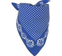 styleBREAKER Bandana donna in cotone motivo floreale,Blu-Bianco