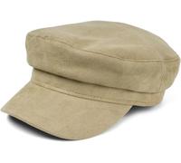 styleBREAKER Berretto da Donna in Morbida Pelle Scamosciata, Berretto a Punta, Berretto Bakerboy, Berretto Newsboy 04023091, Colore: Verde Giallognolo