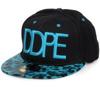 styleBREAKER Berretto Snapback 'DDPE' con Design di Leone e Stampa di Serpenti, Berretto da Baseball, Regolabile, Unisex 04023034, Colore:Nero-Turchese