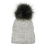 styleBREAKER Berretto Unisex a trecce con PON PON,Grigio Chiaro a Pois
