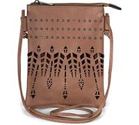 styleBREAKER Borsa a tracolla da donna, stile etnico e borchie, borsa a tracolla, borsa a mano, 02012260, marrone, taglia unica