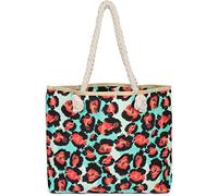 styleBREAKER Borsa mare donna,Turchese-Rosso