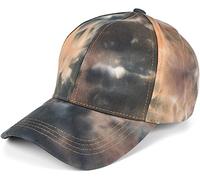 styleBREAKER Cappellino Baseball Donna Batik 6 Pannelli,Nero-Arancio