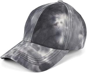 styleBREAKER Cappellino Baseball Donna Batik 6 Pannelli,Nero-Grigio