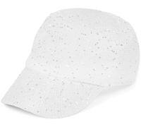 styleBREAKER Cappellino Baseball Donna con Paillettes Intrecciate,Bianco